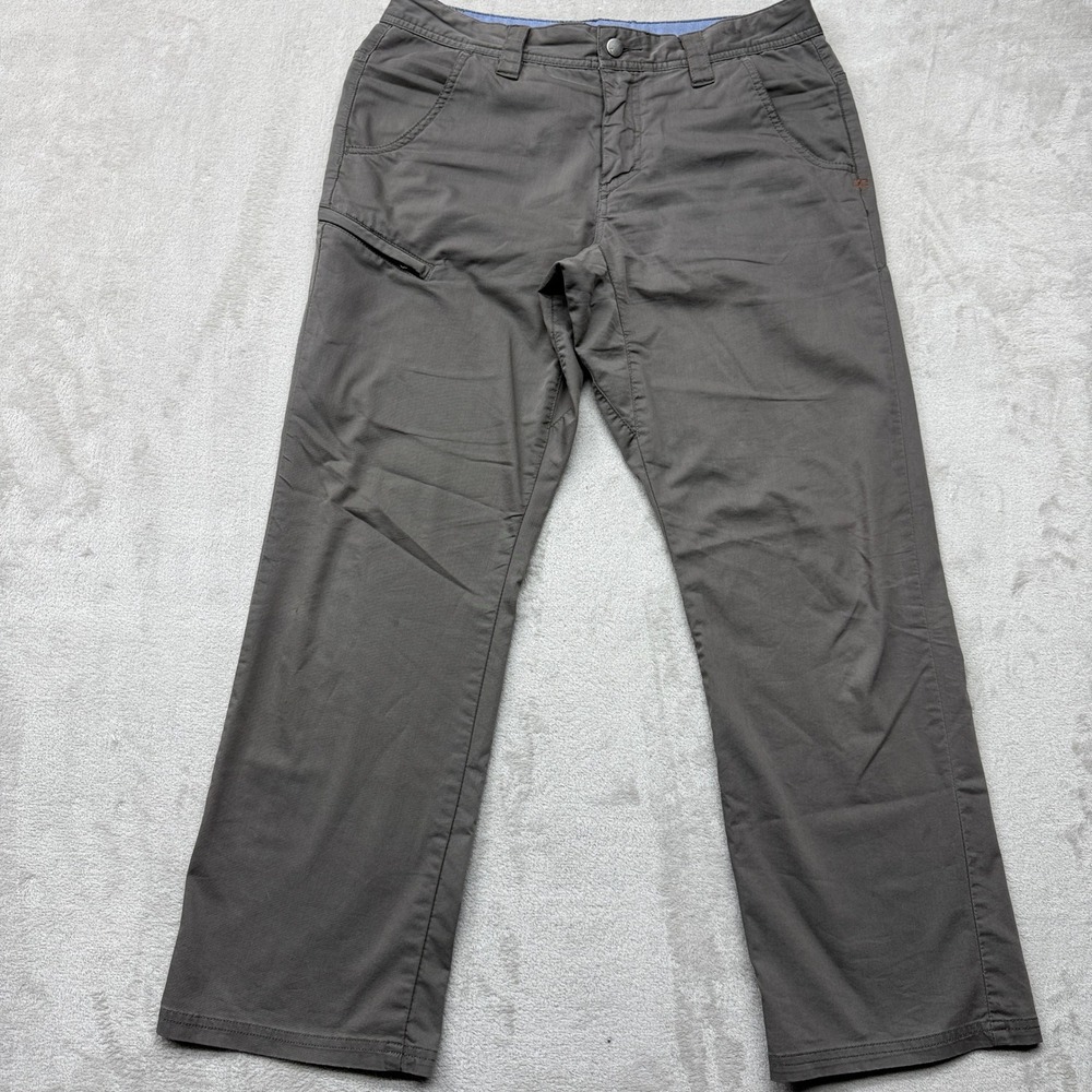 Toad and Co Departure Pants Mens 32 Gray Stretch Utility Travel Chino Hiking